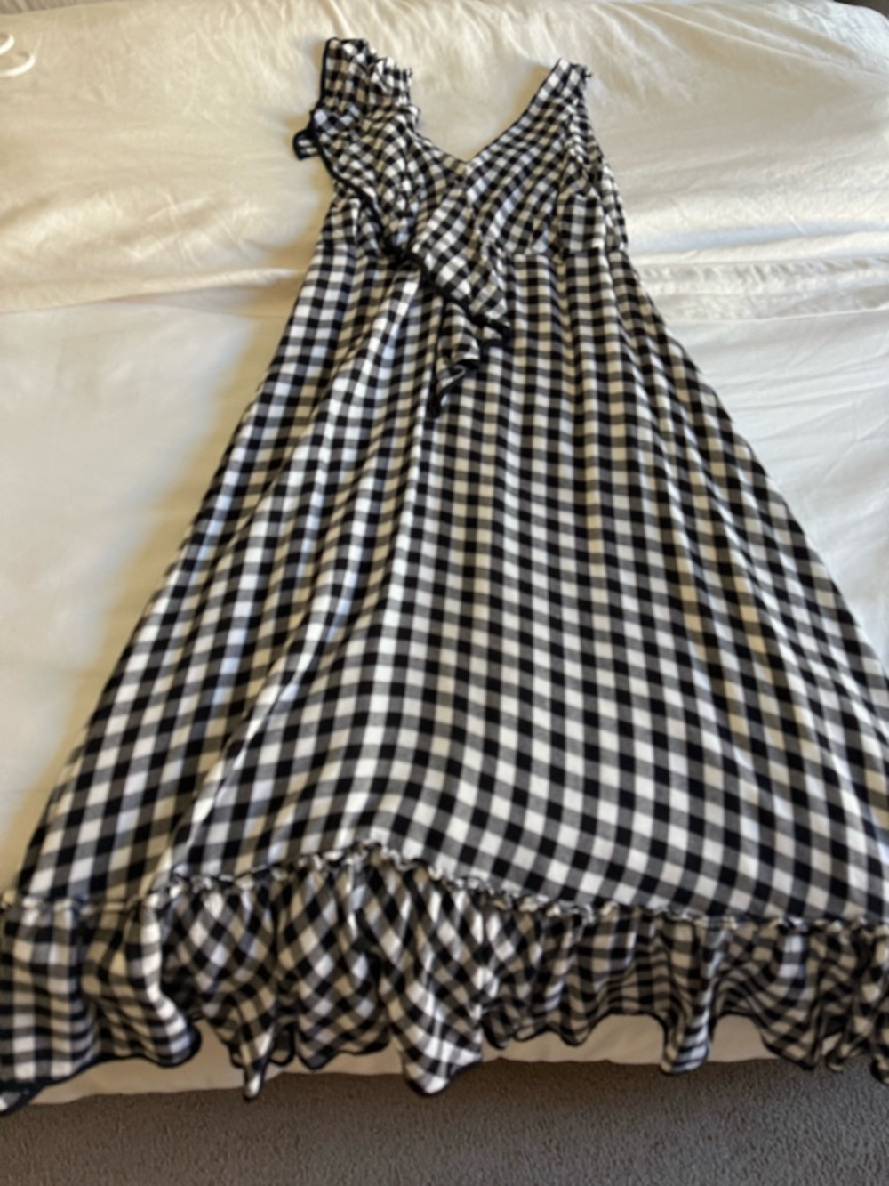 A Pea in the Pod Black and White Gingham Dress